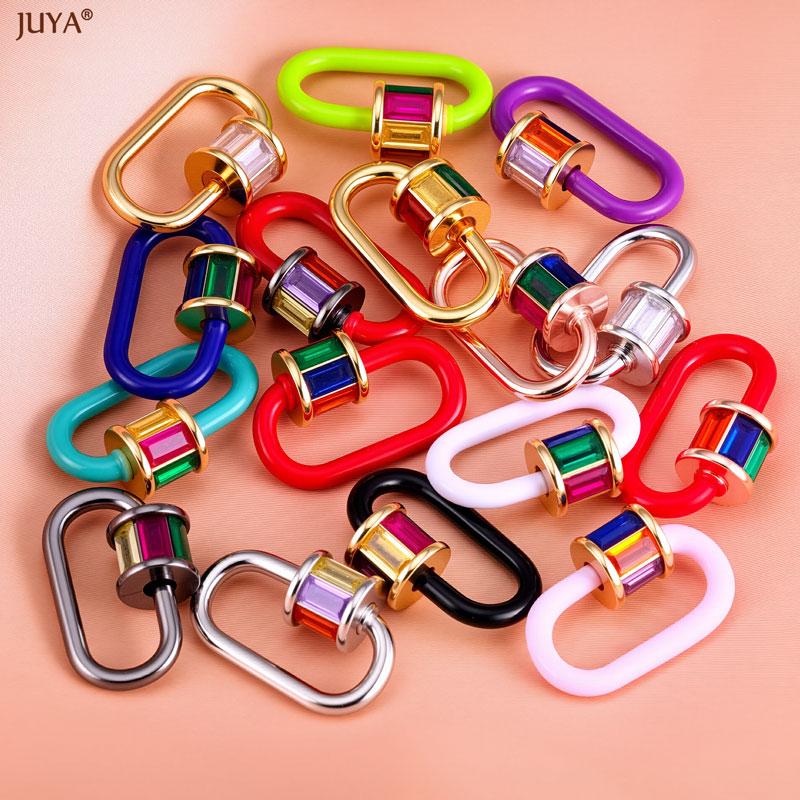 Jewelry Making Kit For Adults - JUYA 레인보우 크리스탈 에나멜 스크류 카라비너