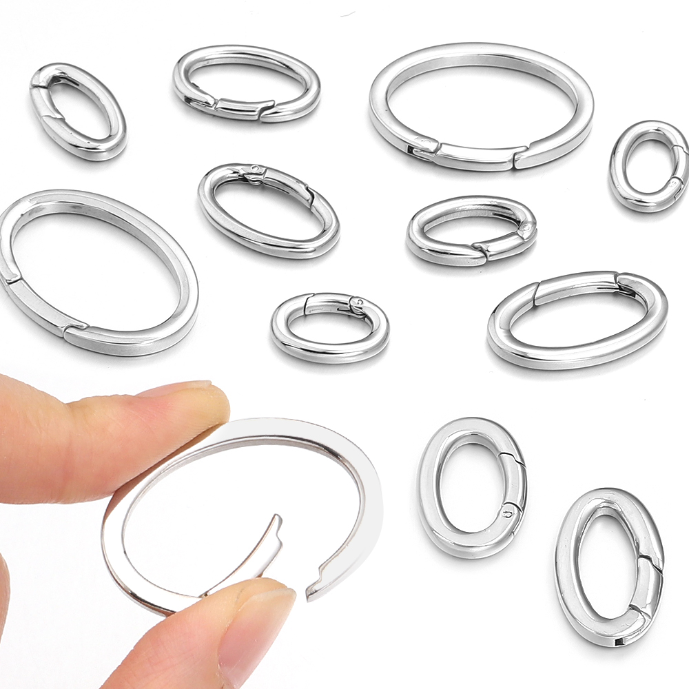 Jewelry Making A Ring - 스테인리스 스틸 스프링 클래스프 점프 링