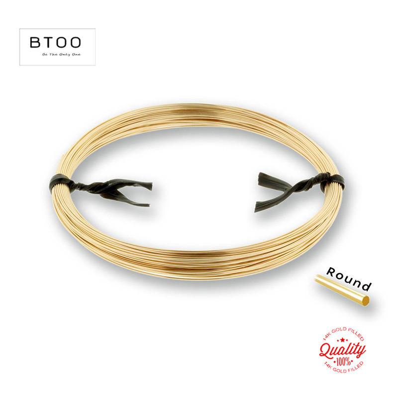 Jewelry Making Gold Wire - 1미터 반경질/완전연질 14K 금도금 비딩 와이어