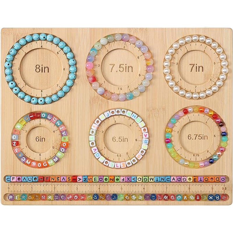 Jewelry Making Using Beads - 대나무 구슬 장식 보드 제국 측정