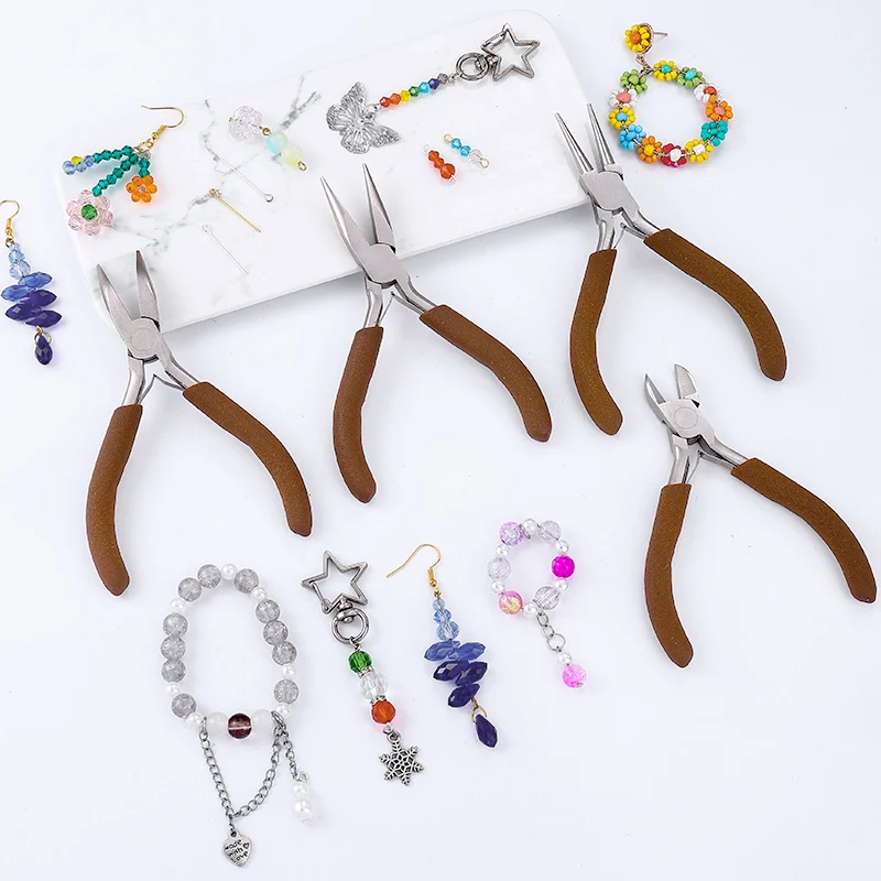 Jewelry Making Using Beads - 니들 노즈 플라이어, 라운드 노즈 플라이어,