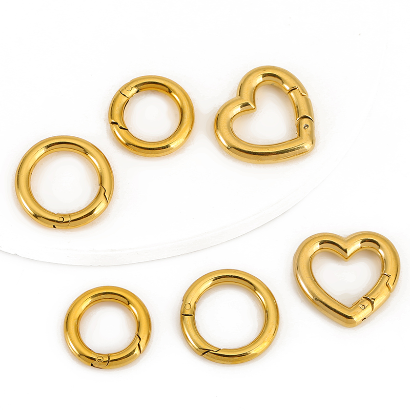 Jewelry Making A Ring - 2pcs 스테인레스 스틸 걸쇠 하트 라운드