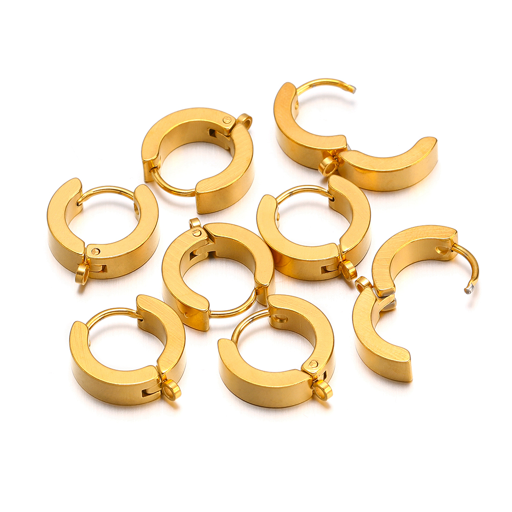 Jewelry Making Knots - 스테인레스 스틸 Glod Huggie 후프 귀걸이