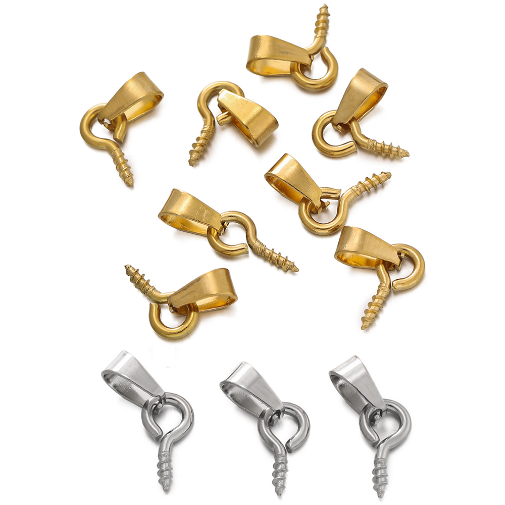 Jewelry Making Pins - 20세트 스테인리스 스틸 베일 클래스프, 스크류