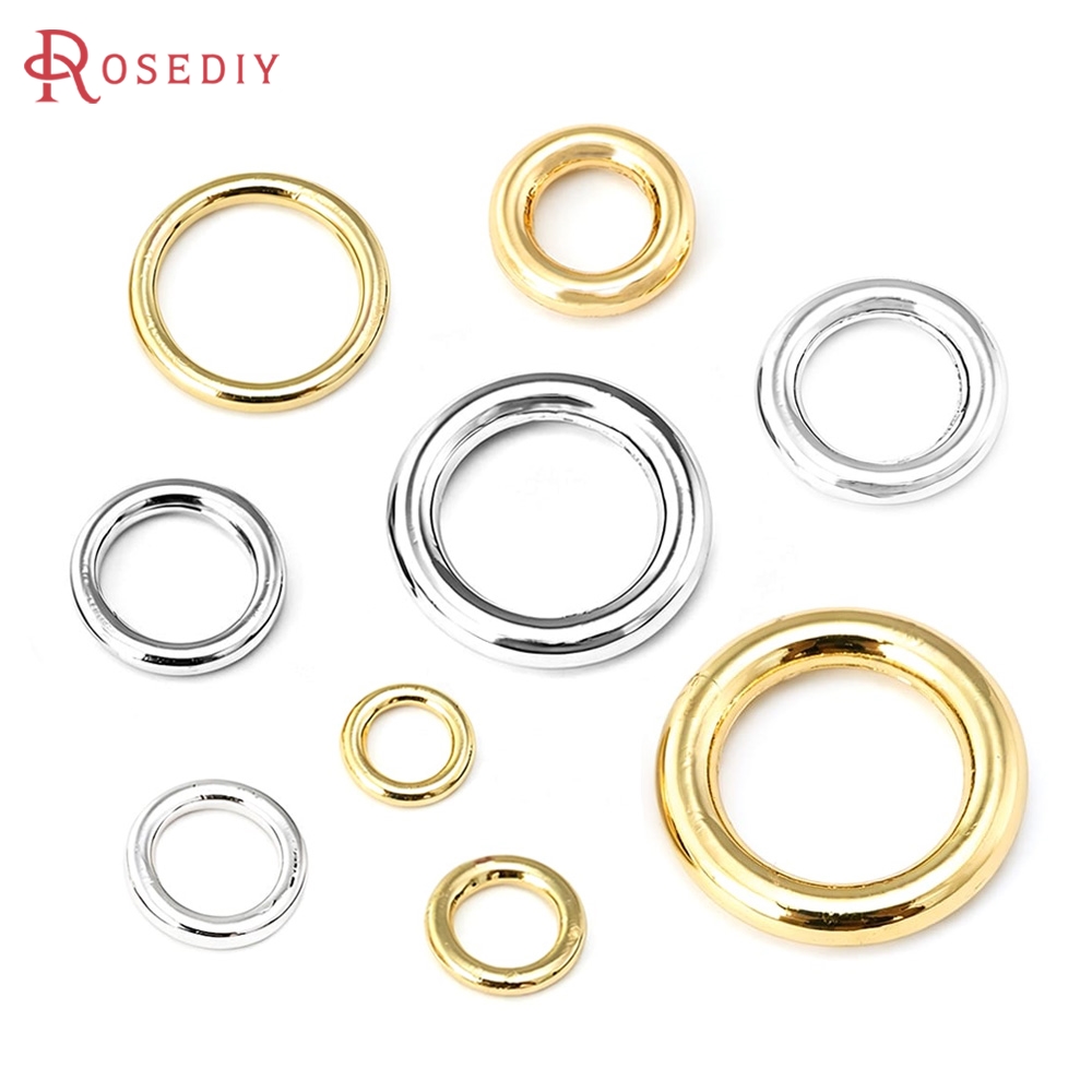 Jewelry Making Gold Wire - 4~14.5MM 18K 골드 색상 황동 원형