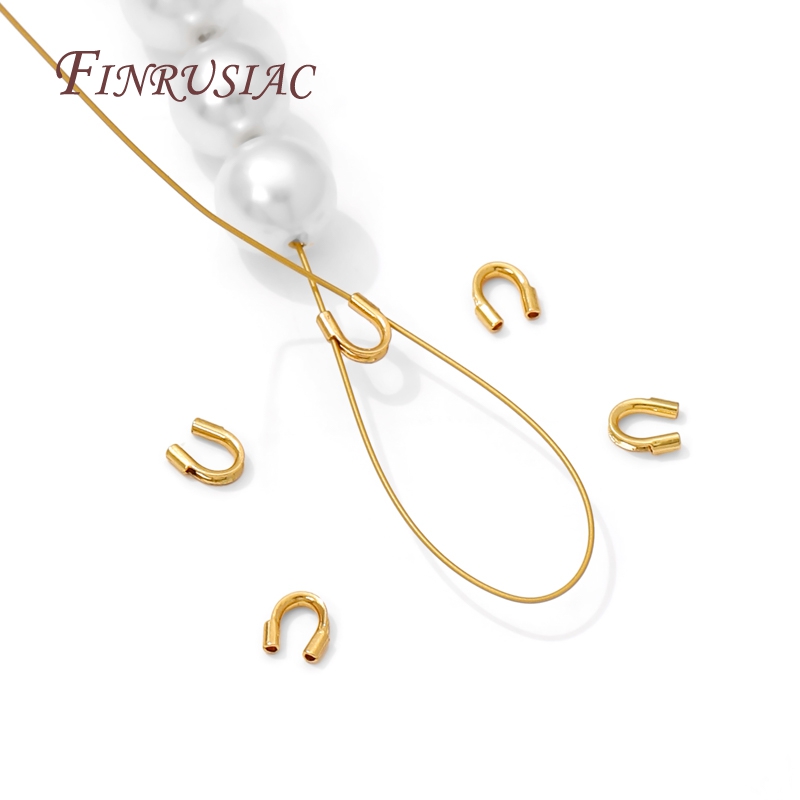 Jewelry Making Yarn - 18K 금도금 보호 엔드 캡(보호대) 로프용,