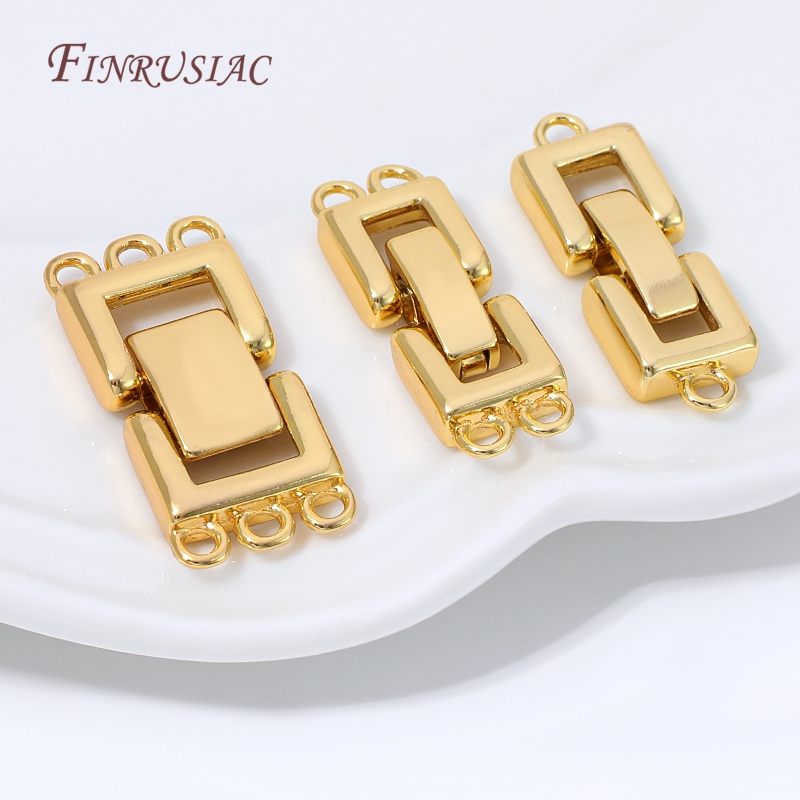 Jewelry Making Pins - 18K 금도금 멀티 스트랜드 클래스프 커넥터