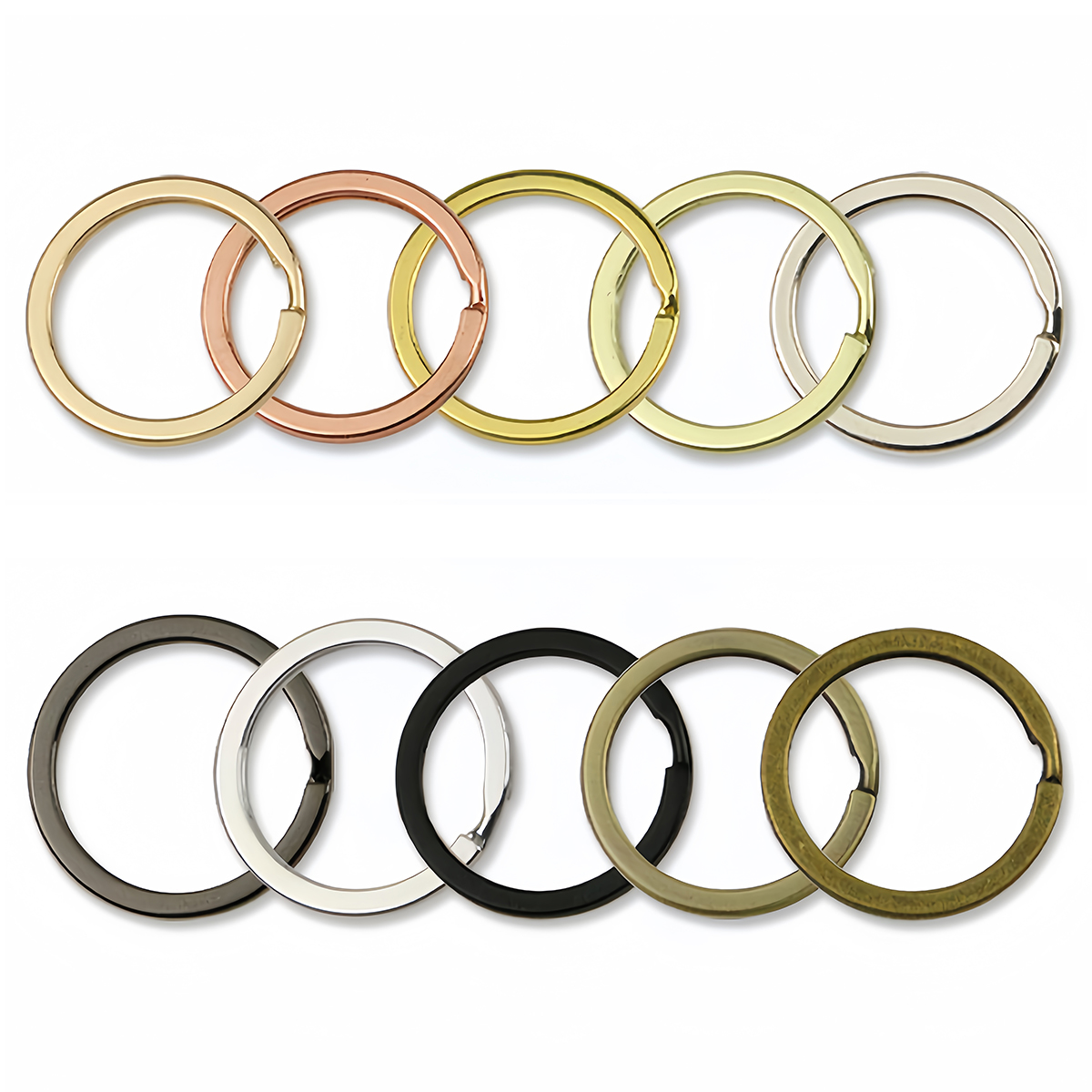 Jewelry Making A Ring - 5/10개 금속 합금 키링 30mm 원형