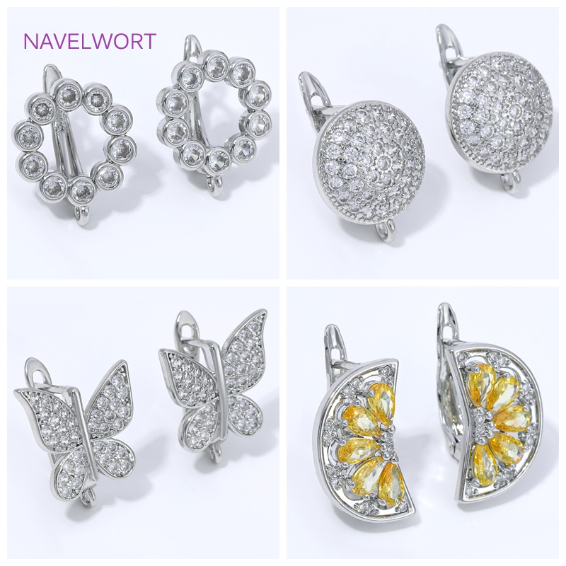Jewelry Making Kit For Adults - 18K 금도금 부채꼴 꽃 귀걸이 고리,