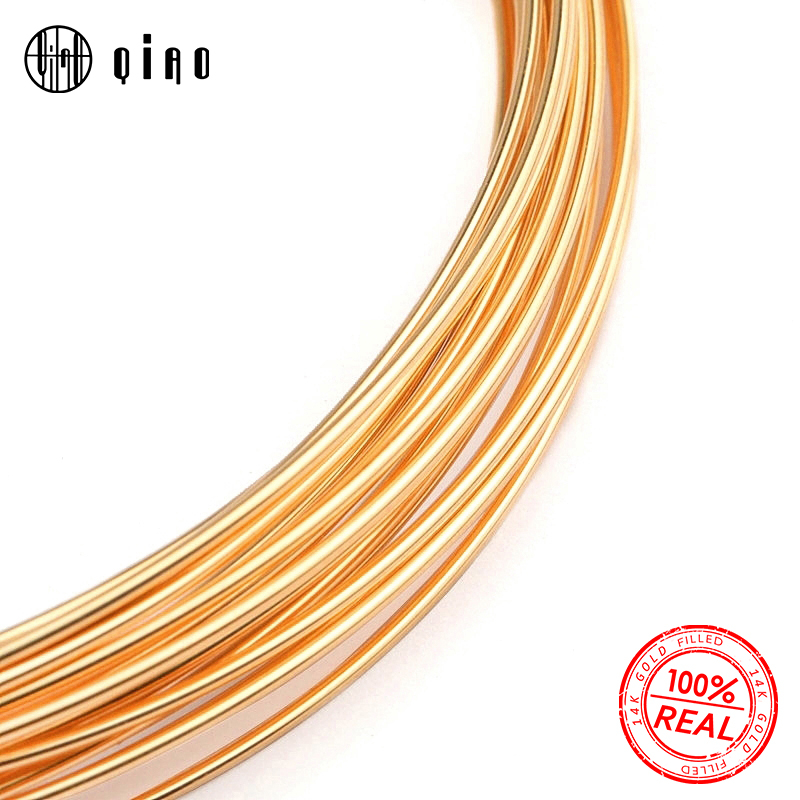 Jewelry Making Gold Wire - 1 미터 0.25/0.41/0.64/0.8mm 하프 하드 골드