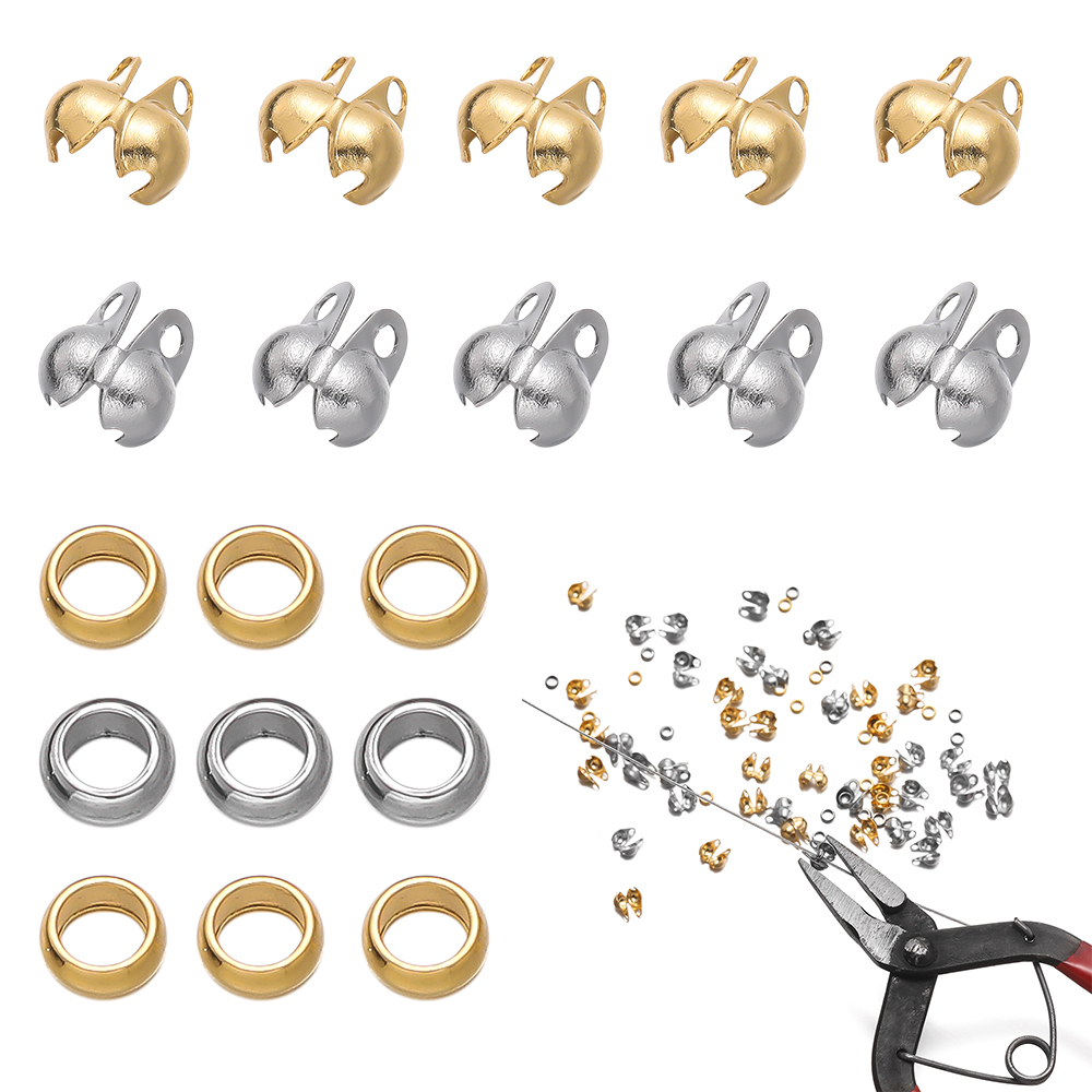 Jewelry Making Knots - 1 세트 스테인레스 스틸 크림프 비드