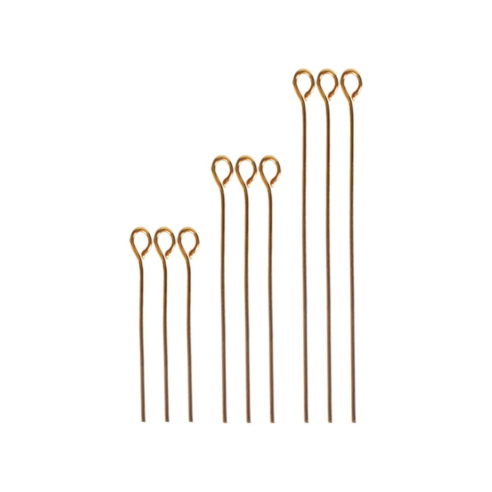 Jewelry Making Yarn - 200개 미니 금속 와이어 아이핀 16mm