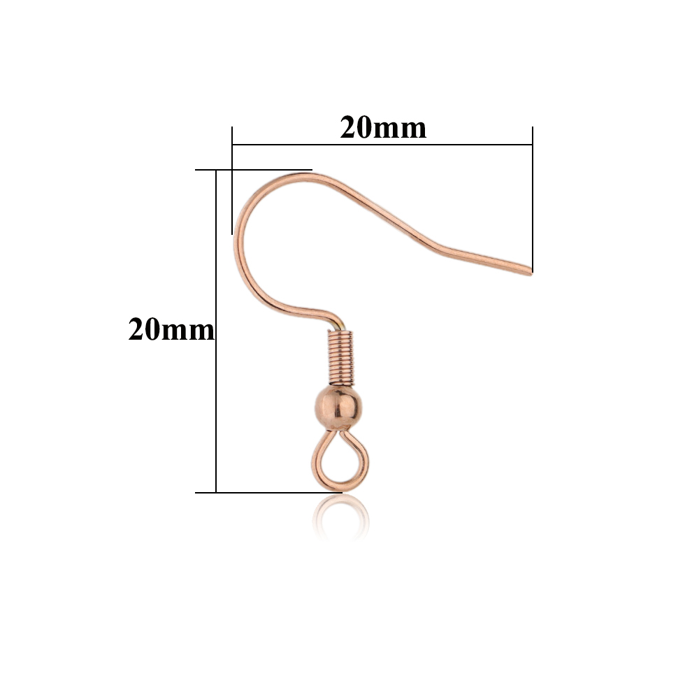 50Pcs 스테인레스 스틸 귀 와이어 로즈 골드 컬러  - Jewelry Making Gold Wire 리뷰 및 가격