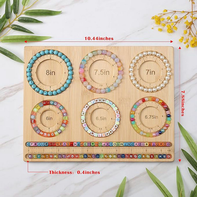 대나무 구슬 장식 보드 제국 측정 표시 팔찌 사이저 쥬 - Jewelry Making Using Beads 리뷰 및 가격
