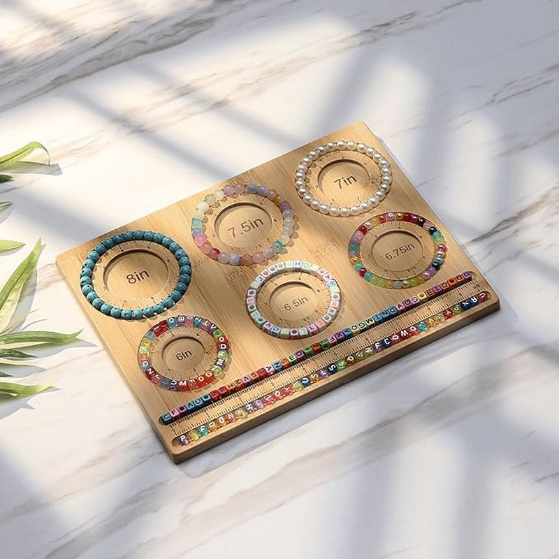 대나무 구슬 장식 보드 제국 측정 표시 팔찌 사이저 쥬 - Jewelry Making Using Beads 리뷰 및 가격
