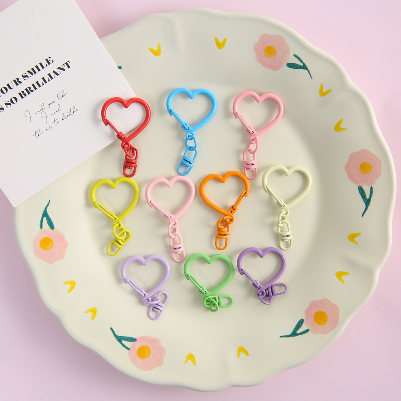 10개 다채로운 아연 합금 하트 모양 로브스터 클로 클 - Jewelry Making A Ring 리뷰 및 가격