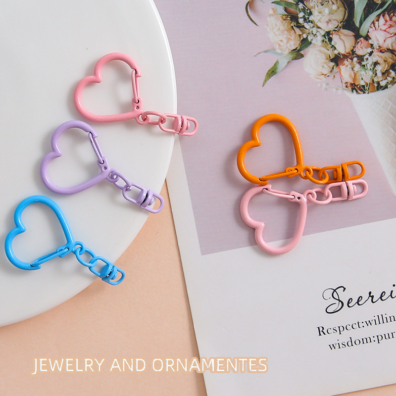 10개 다채로운 아연 합금 하트 모양 로브스터 클로 클 - Jewelry Making A Ring 리뷰 및 가격