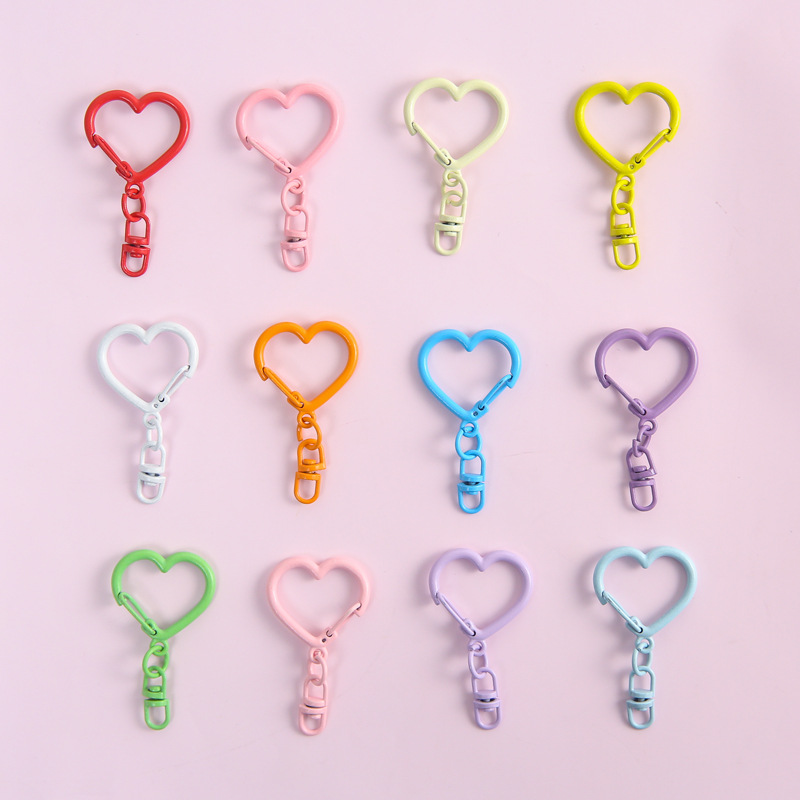 10개 다채로운 아연 합금 하트 모양 로브스터 클로 클 - Jewelry Making A Ring 리뷰 및 가격