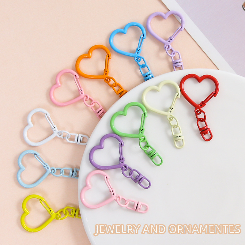 10개 다채로운 아연 합금 하트 모양 로브스터 클로 클 - Jewelry Making A Ring 리뷰 및 가격