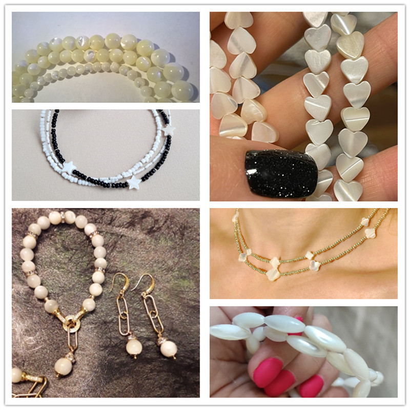 천연 담수 어머니 진주 쉘 비즈 꽃 별 모양 느슨한 쉘 - Jewelry Making Using Beads 리뷰 및 가격