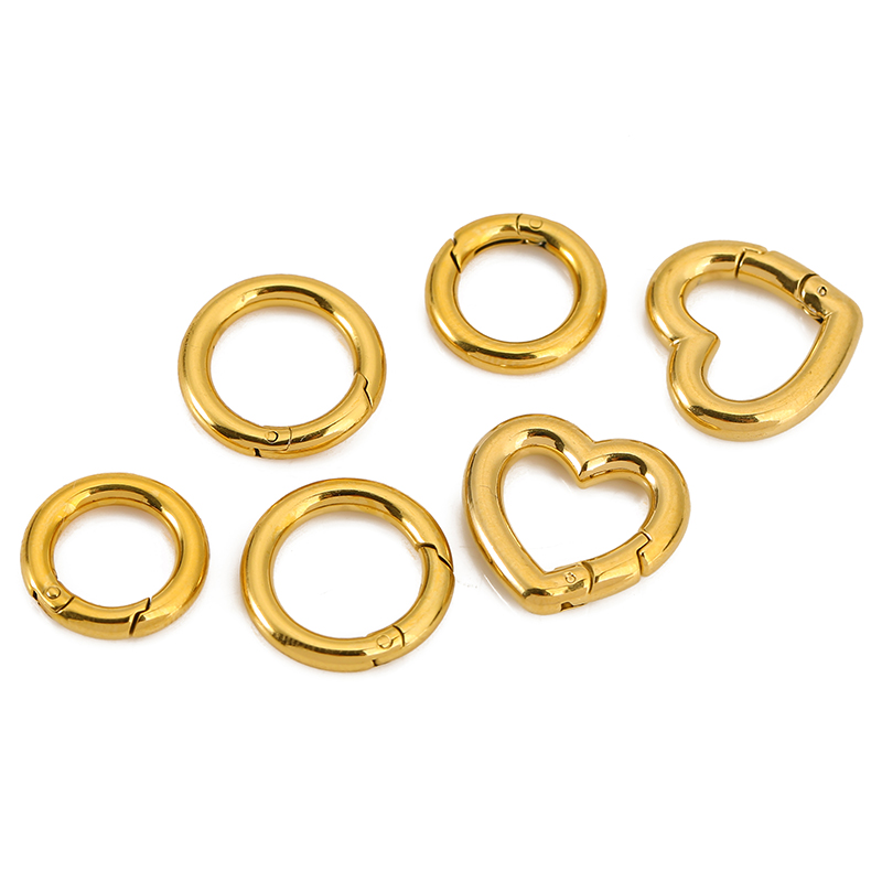 2pcs 스테인레스 스틸 걸쇠 하트 라운드 링 랍스터  - Jewelry Making A Ring 리뷰 및 가격