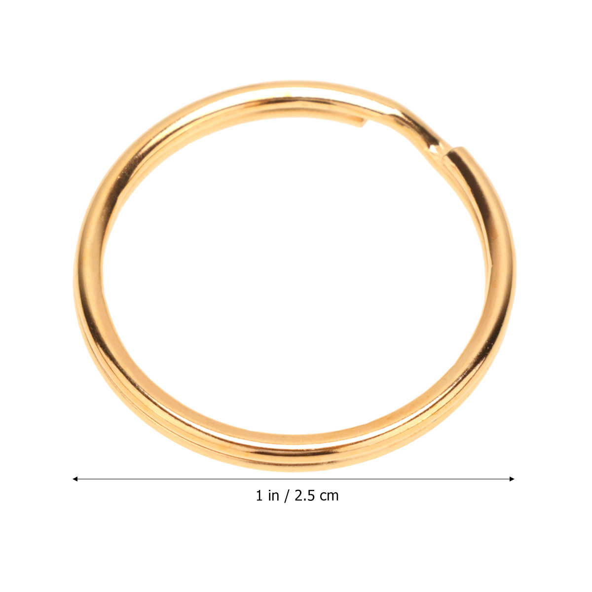 100개 골든 키체인 링, 튼튼한 금속 원형 평면 25 - Jewelry Making A Ring 리뷰 및 가격