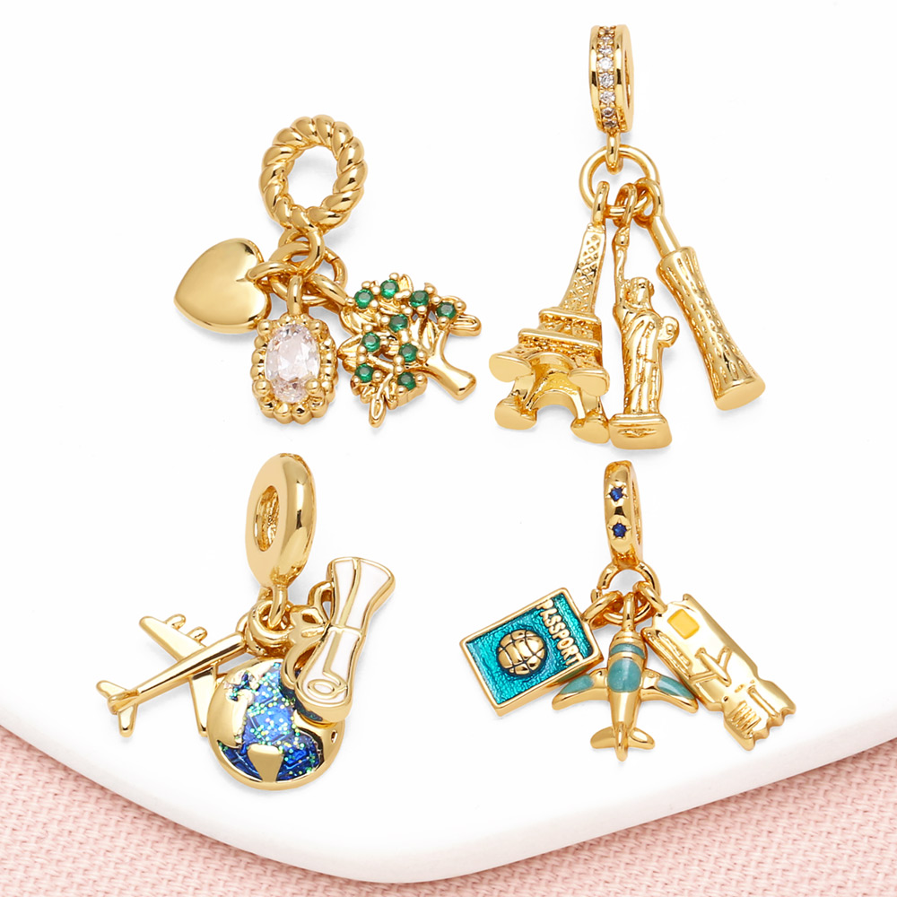 OCESRIO 에나멜 세계 여행 펜던트 목걸이 구리 골 - Jewelry Making Paris 리뷰 및 가격