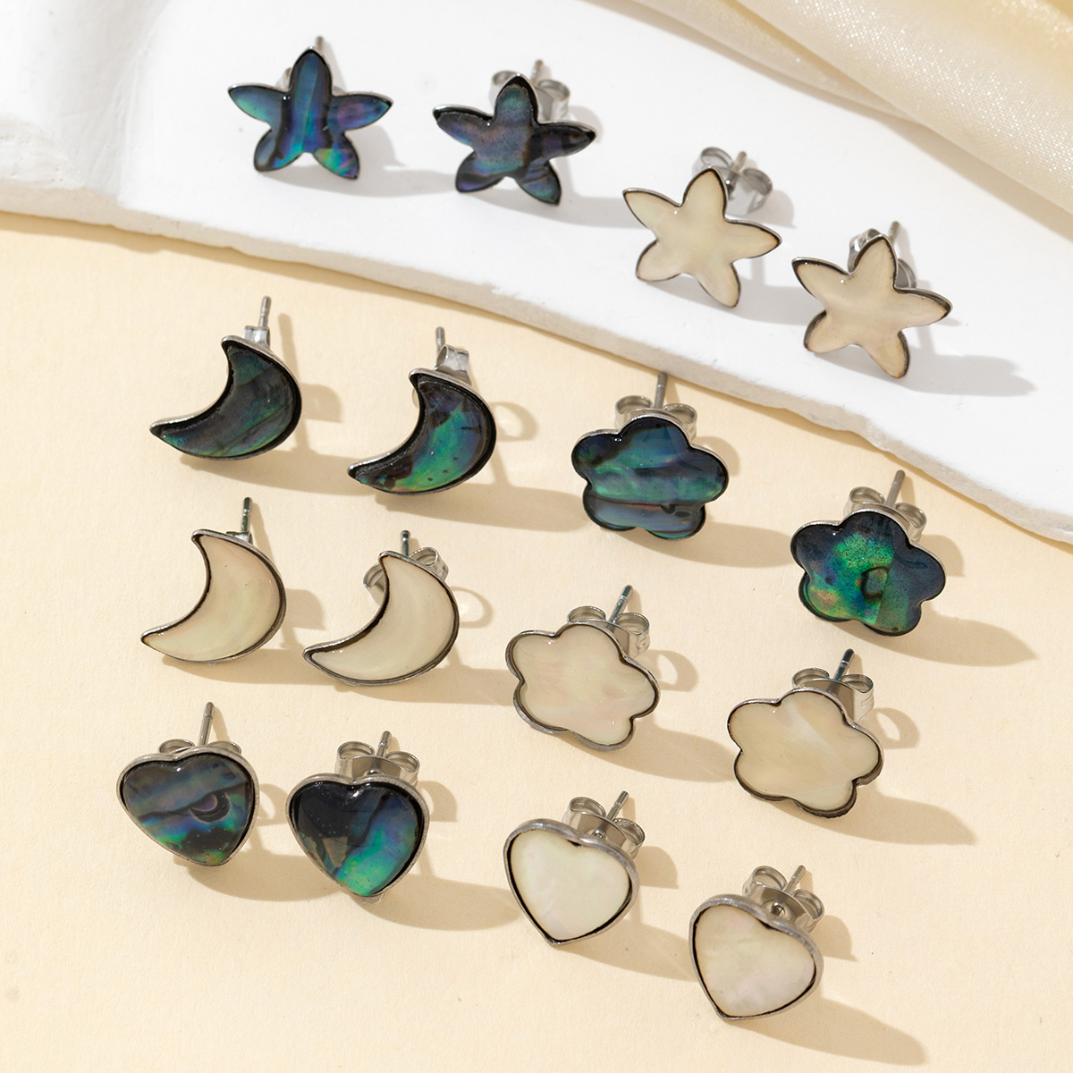 2pcs 천연 쉘 화이트 펜타그램 모양 절묘한 매력 의 - Jewelry Making Place 리뷰 및 가격