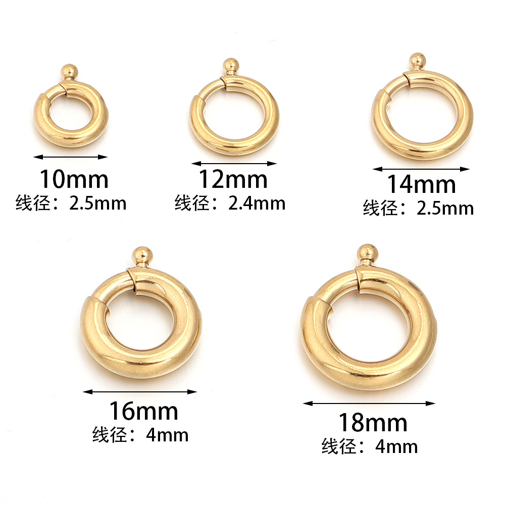2개 스테인리스 스틸 스프링 클래스프 원형 링 걸쇠 버 - Jewelry Making A Ring 리뷰 및 가격