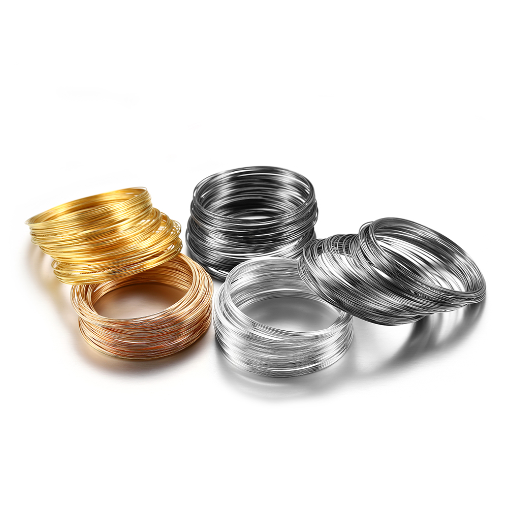 100 루프/로트 0.6mm 실버 골드 브론즈 메모리  - Jewelry Making Yarn 리뷰 및 가격