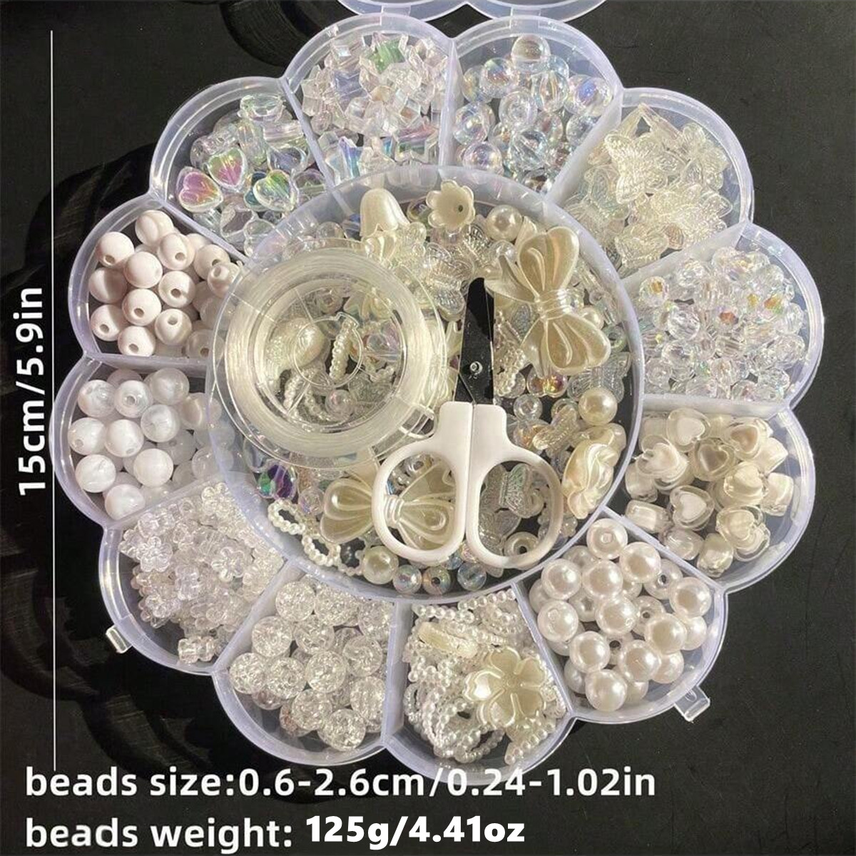 2세트/1세트 13칸 아크릴 꽃 모양 비즈 박스 핑크  - Jewelry Making Yarn 리뷰 및 가격
