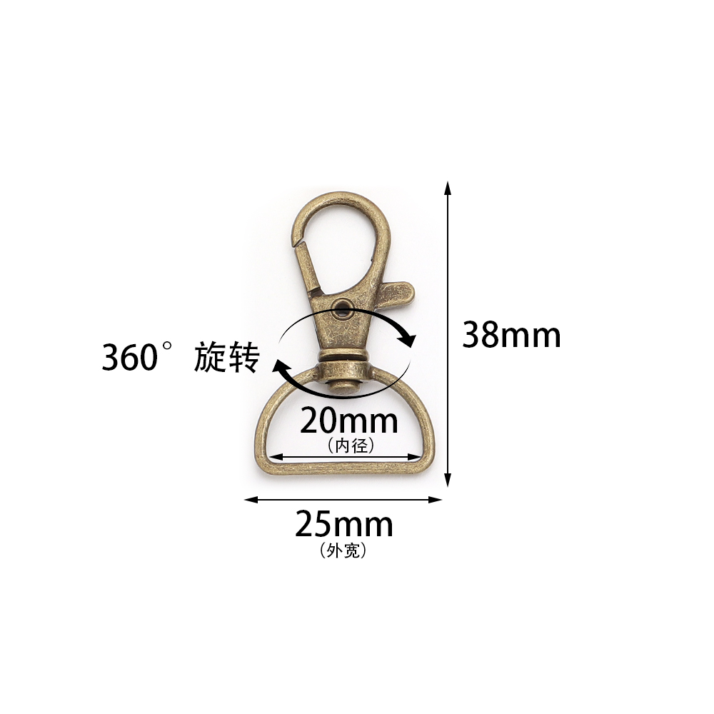 10개/세트 금속 회전식 클래스프 D링 랜야드 스냅 훅 - Jewelry Making A Ring 리뷰 및 가격