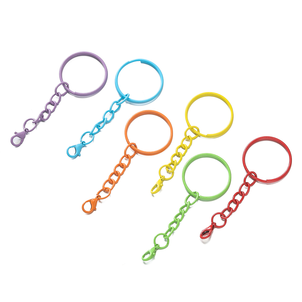 5 개/몫 25mm 컬러 스플릿 링 Keyfob 참 키 - Jewelry Making A Ring 리뷰 및 가격