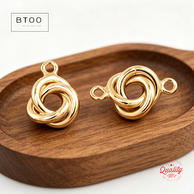 14K 골드필드 러브낫 참 5MM/6MM 골드 펜던트  - Jewelry Making Knots 리뷰 및 가격