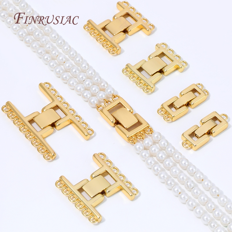 18K 금도금 멀티 스트랜드 클래스프 커넥터 직사각형  - Jewelry Making Pins 리뷰 및 가격