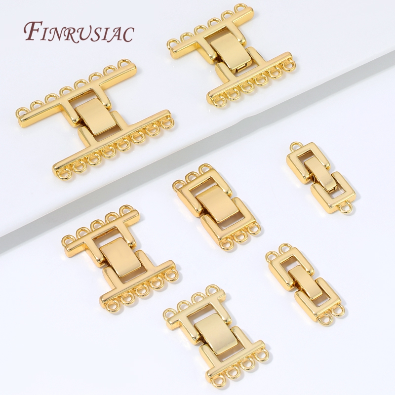 18K 금도금 멀티 스트랜드 클래스프 커넥터 직사각형  - Jewelry Making Pins 리뷰 및 가격