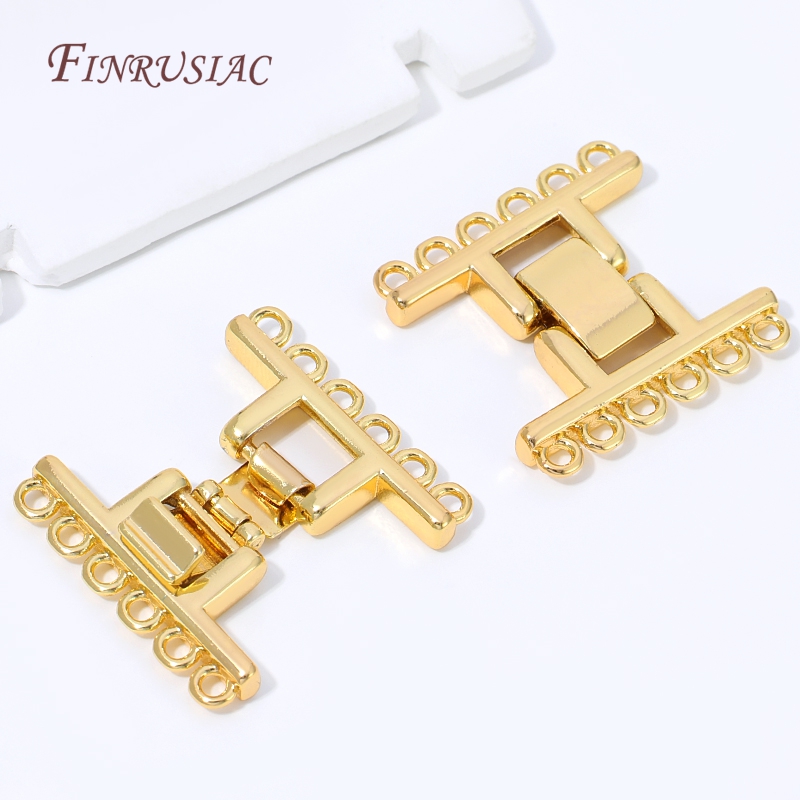 18K 금도금 멀티 스트랜드 클래스프 커넥터 직사각형  - Jewelry Making Pins 리뷰 및 가격
