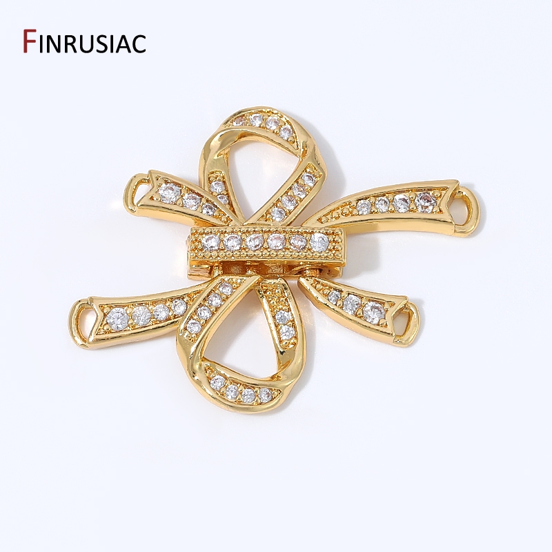 18K 금도금 황동 속이 빈 리본 보우 커넥터 클라스프 - Jewelry Making Pins 리뷰 및 가격