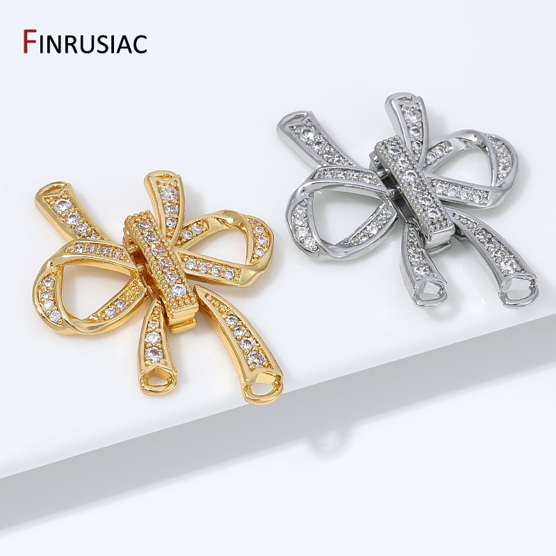 18K 금도금 황동 속이 빈 리본 보우 커넥터 클라스프 - Jewelry Making Pins 리뷰 및 가격