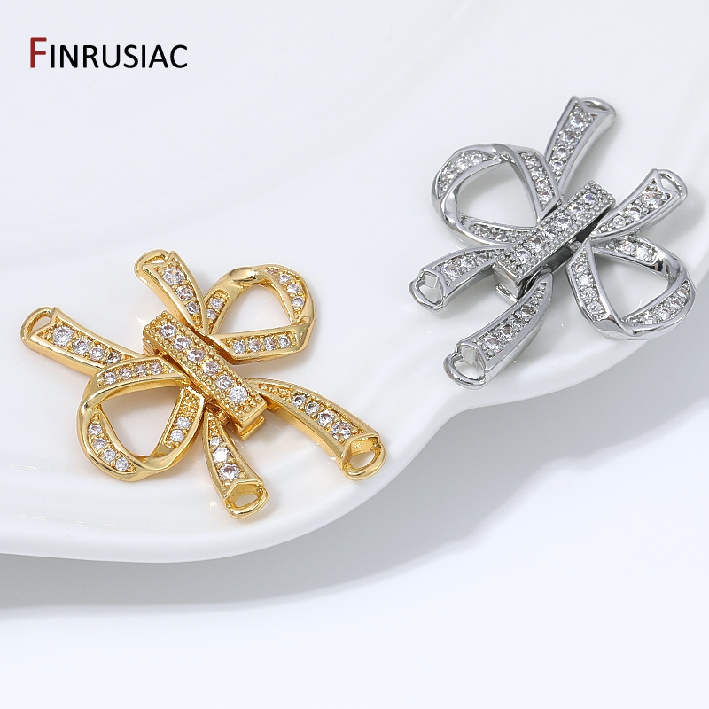 18K 금도금 황동 속이 빈 리본 보우 커넥터 클라스프 - Jewelry Making Pins 리뷰 및 가격