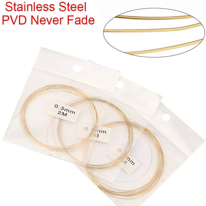 2미터 스테인리스 스틸 0.3 0.4 0.5mm 비딩  - Jewelry Making Yarn 리뷰 및 가격