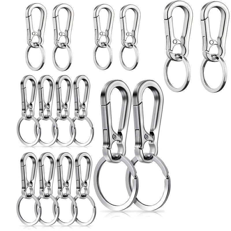 16pcs 금속 듀얼 키 링 버클 허리 걸이형 열쇠고리 - Jewelry Making A Ring 리뷰 및 가격