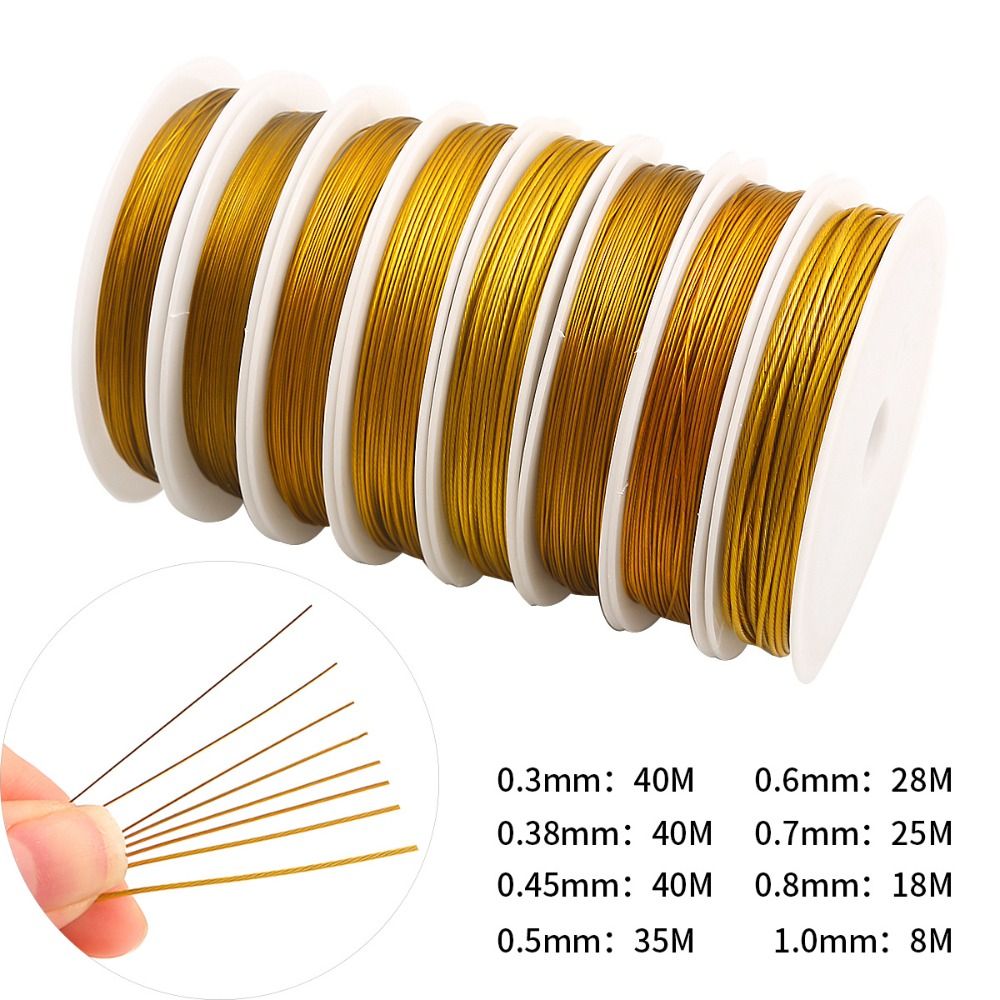 새로운 스틸 골드 실버 쥬얼리 와이어 0.30/0.38 - Jewelry Making Gold Wire 리뷰 및 가격