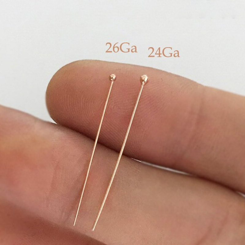 14K 로즈골드 필드 볼 헤드핀 24 게이지 와이어 0 - Jewelry Making Gold Wire 리뷰 및 가격