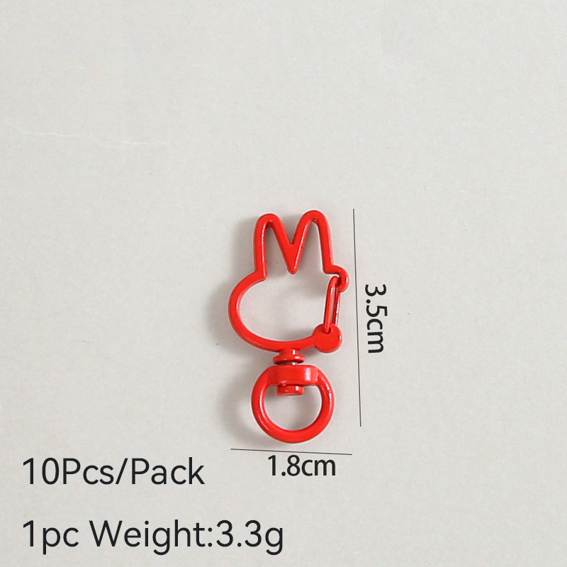 독특한 10개/팩 키링 제작용 토끼 버클 액세서리, 휴 - Jewelry Making A Ring 리뷰 및 가격