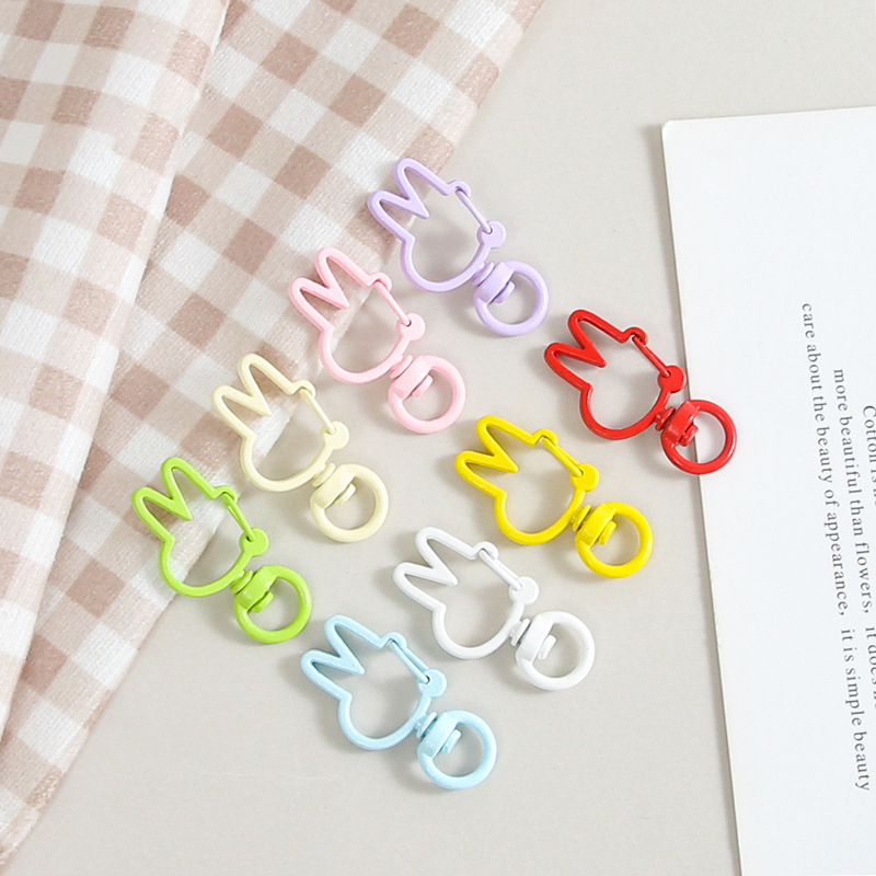 독특한 10개/팩 키링 제작용 토끼 버클 액세서리, 휴 - Jewelry Making A Ring 리뷰 및 가격
