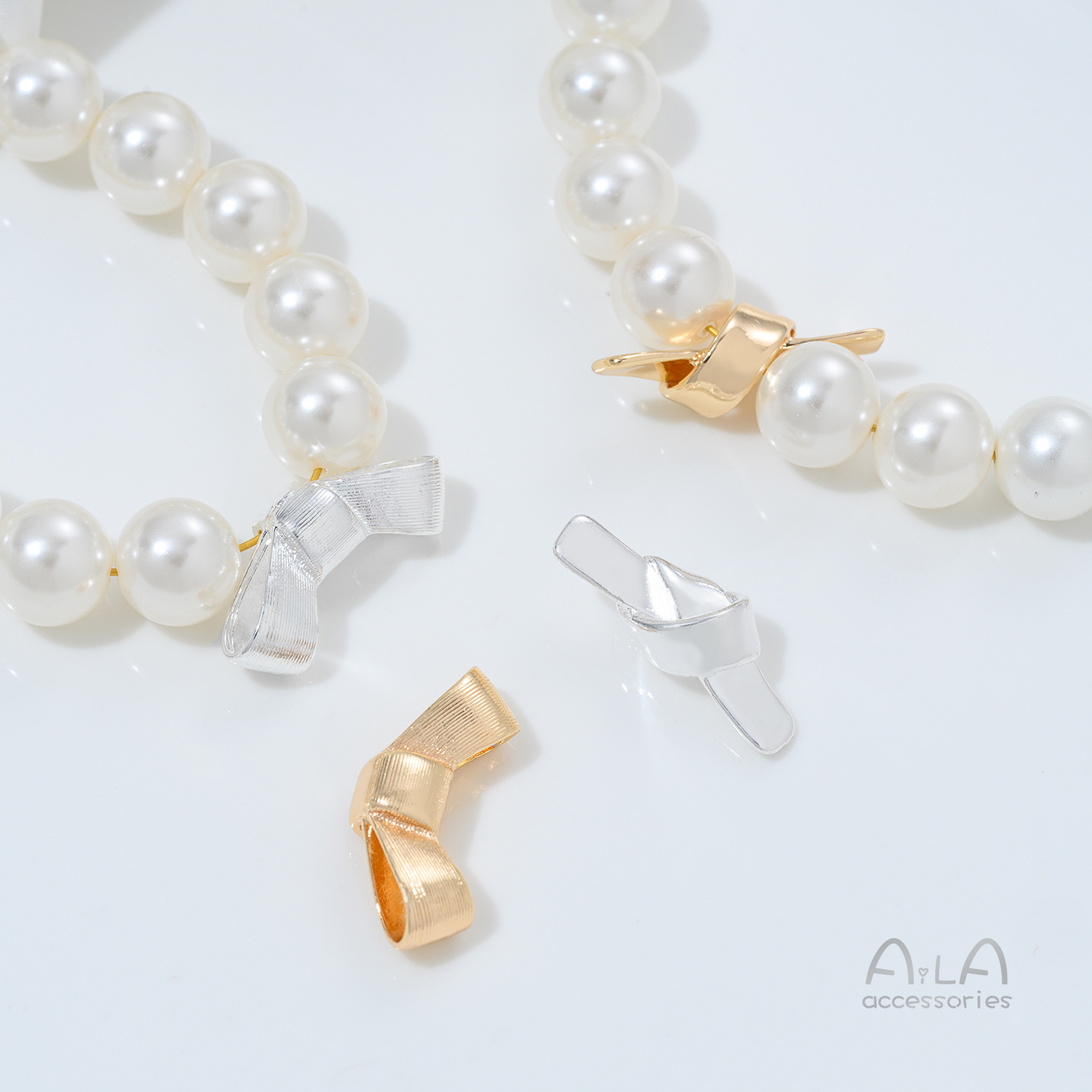 구리 도금 14K 골드 컬러 브러쉬드 보우 매듭 비즈  - Jewelry Making Knots 리뷰 및 가격