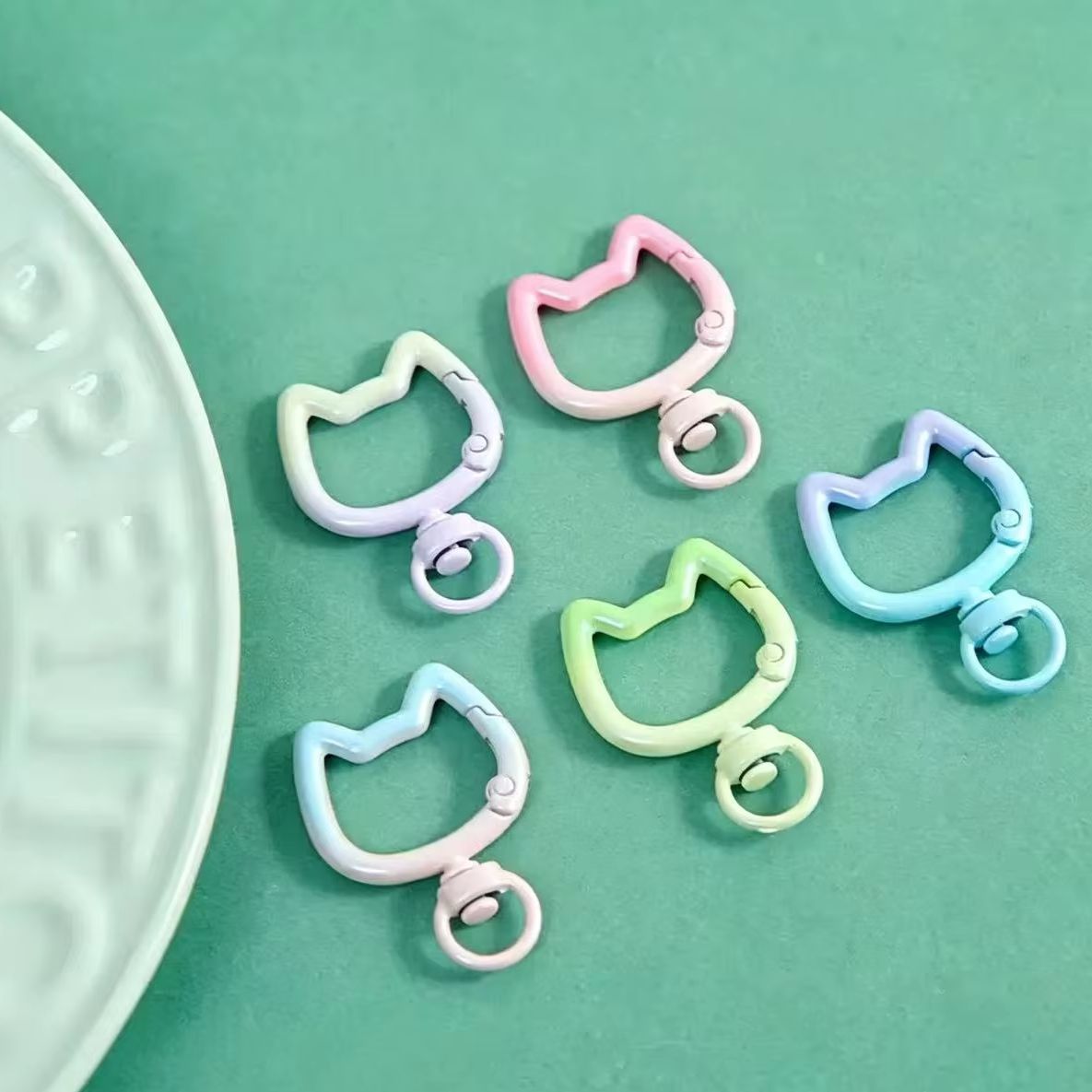 5-10PCS 그라디언트 귀여운 고양이 걸쇠 개방형 커 - Jewelry Making Pins 리뷰 및 가격